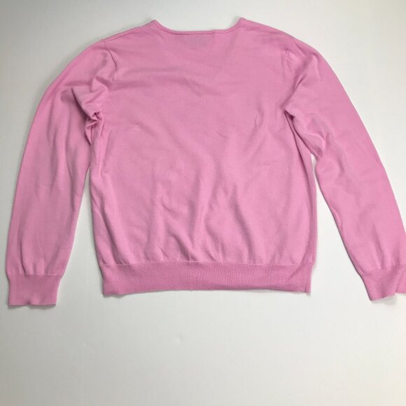 RALPH LAUREN SPORT PINK 100% Cotton XL V-NECK Sweater - Picture 6 of 6